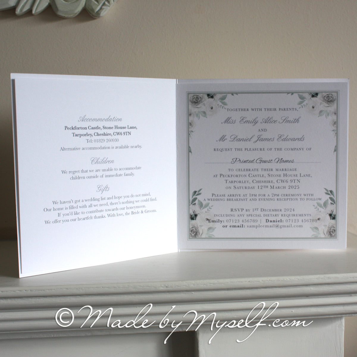 Amelia Card Style Wedding Invitation