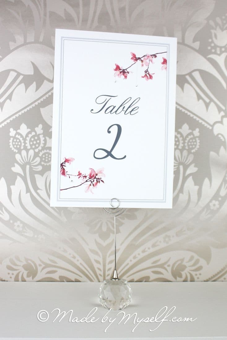 Blossom Table Number