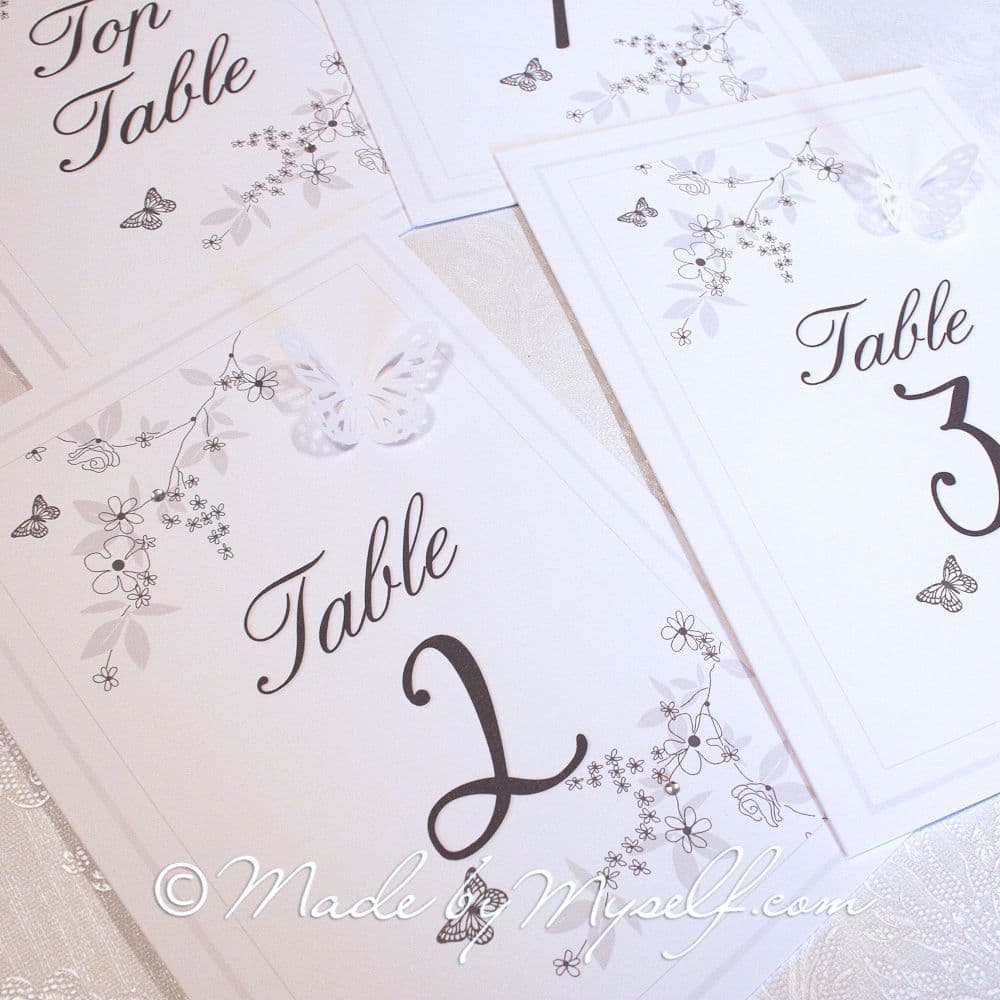 Butterfly Table Number