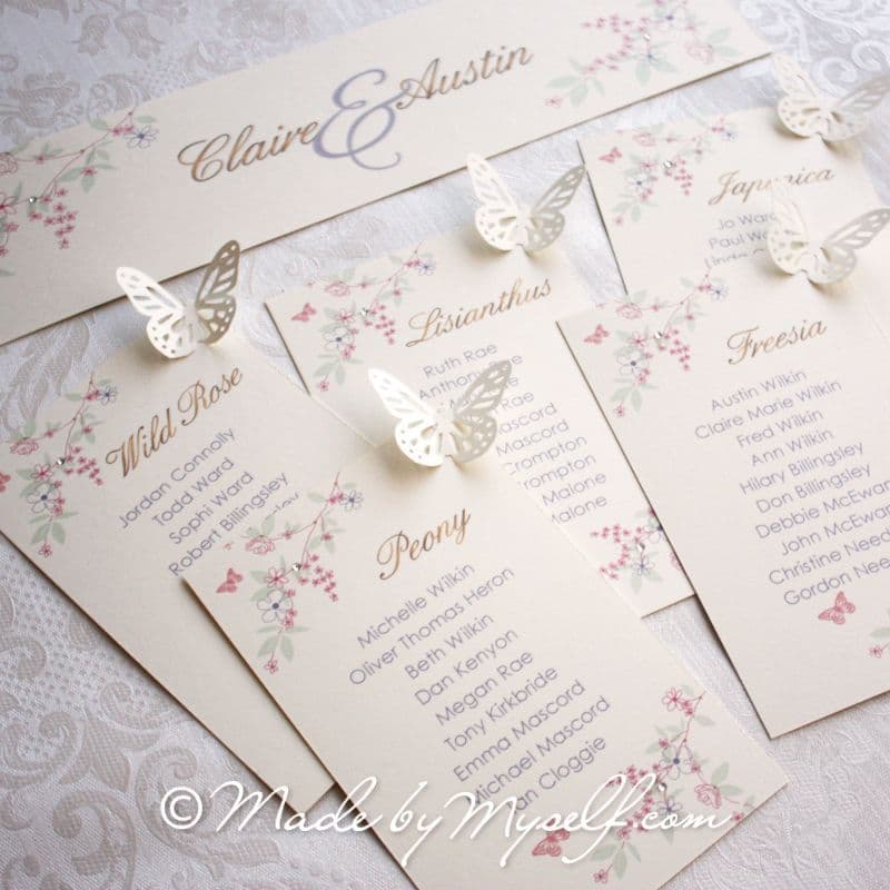 Butterfly Table Cards