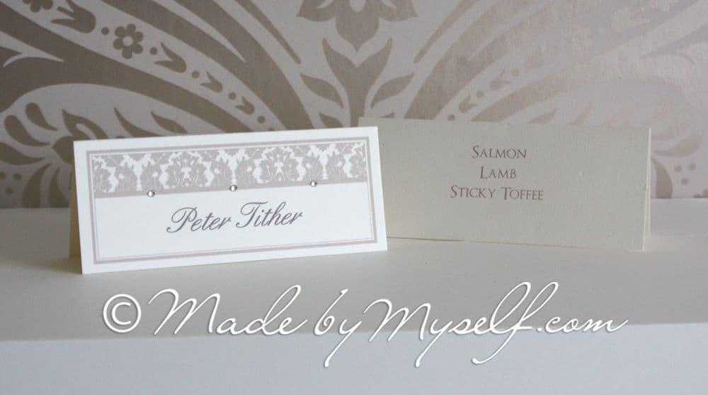 Damask Place Card