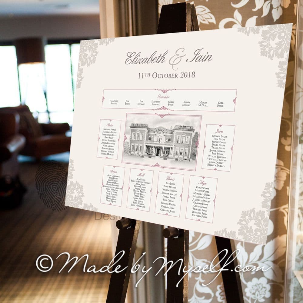 Eaves Hall, Clitheroe Seating/Table Plan