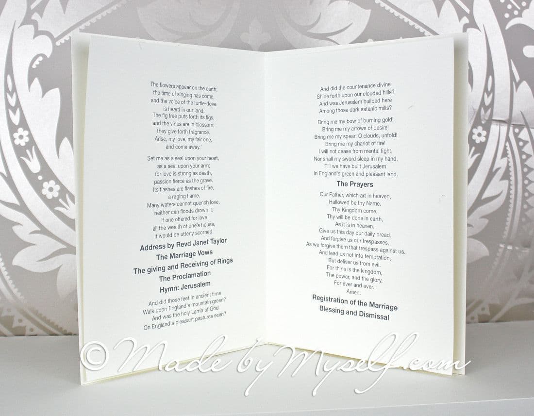 Daisy Order of Service