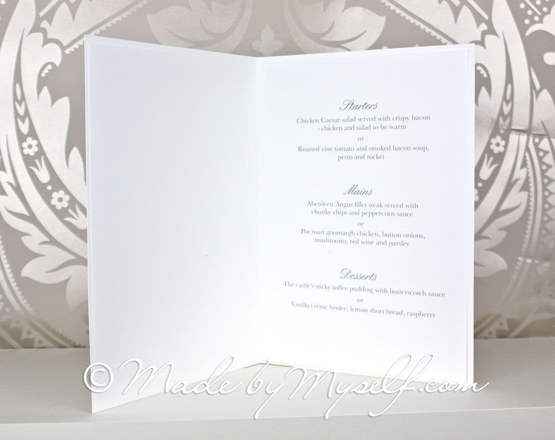 Sunflower Menu