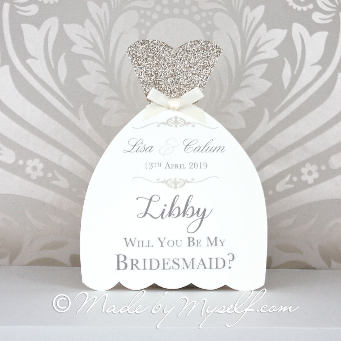 Will You Be My Bridesmaid? Dress Card