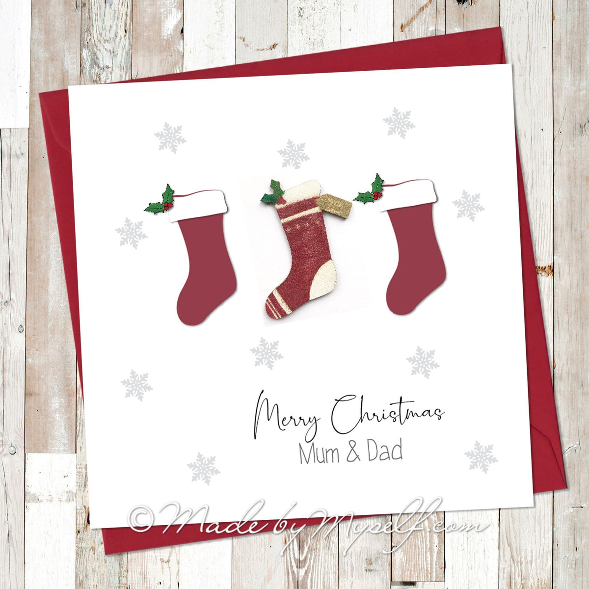 3D Present Stocking Card