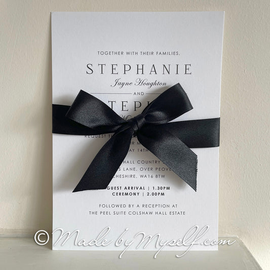 Bella A5 Flat Card Wedding Invitation