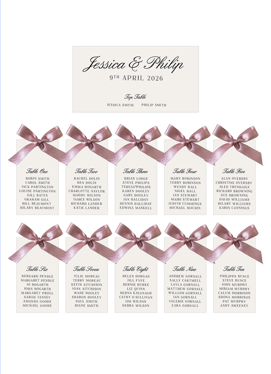 Bella Seating/Table Plan
