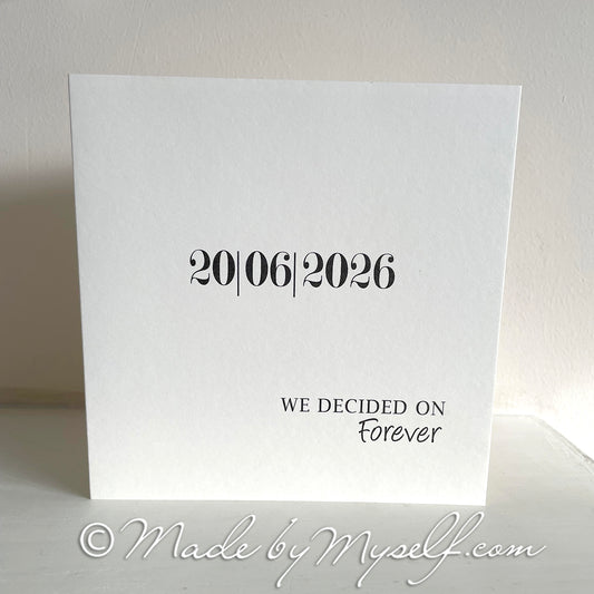 Forever Card Style Wedding Invitation