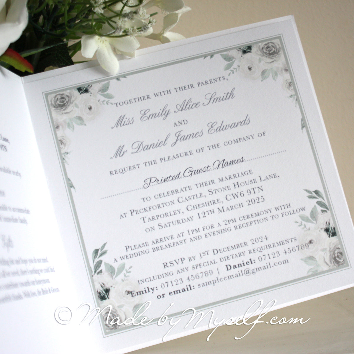 Amelia Card Style Wedding Invitation