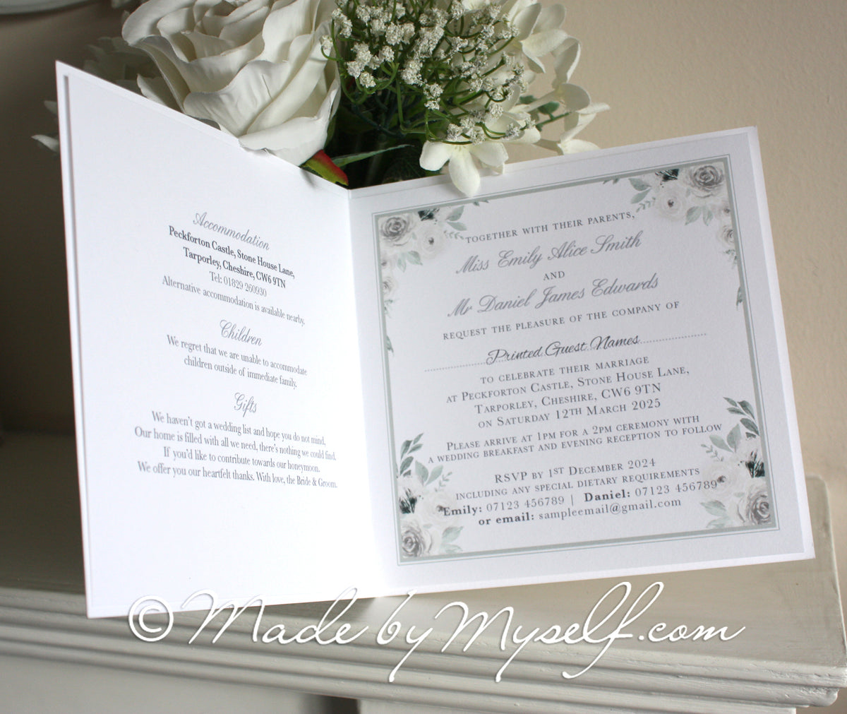 Amelia Card Style Wedding Invitation
