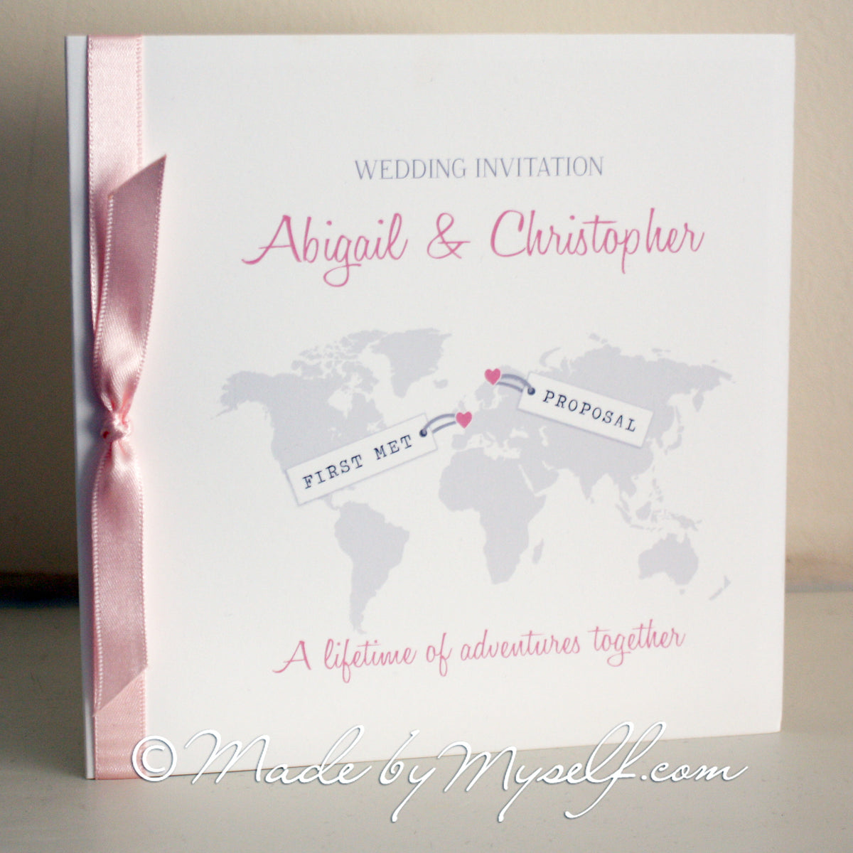 Travel Concertina Wedding Invitation