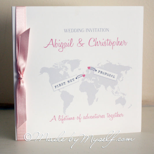 Travel Concertina Wedding Invitation