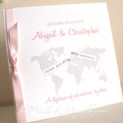 Travel Concertina Wedding Invitation