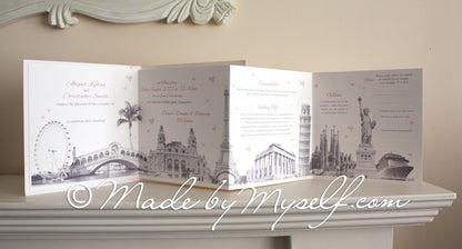 Travel Concertina Wedding Invitation