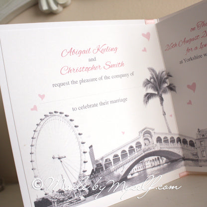 Travel Concertina Wedding Invitation