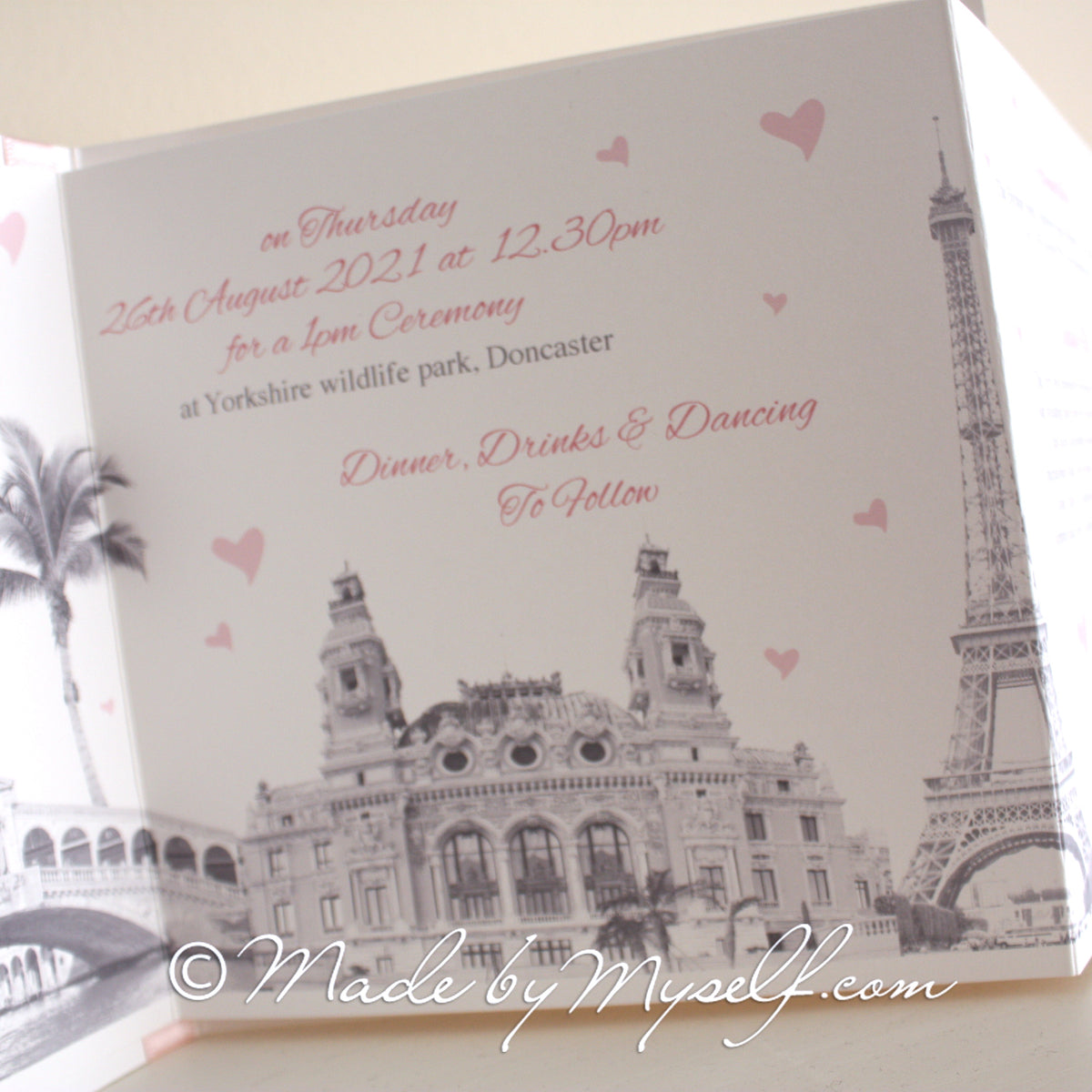 Travel Concertina Wedding Invitation