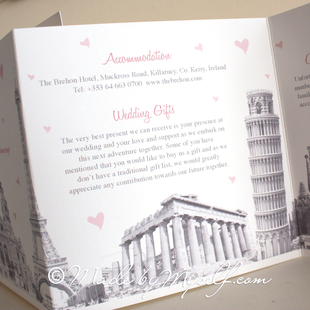 Travel Concertina Wedding Invitation