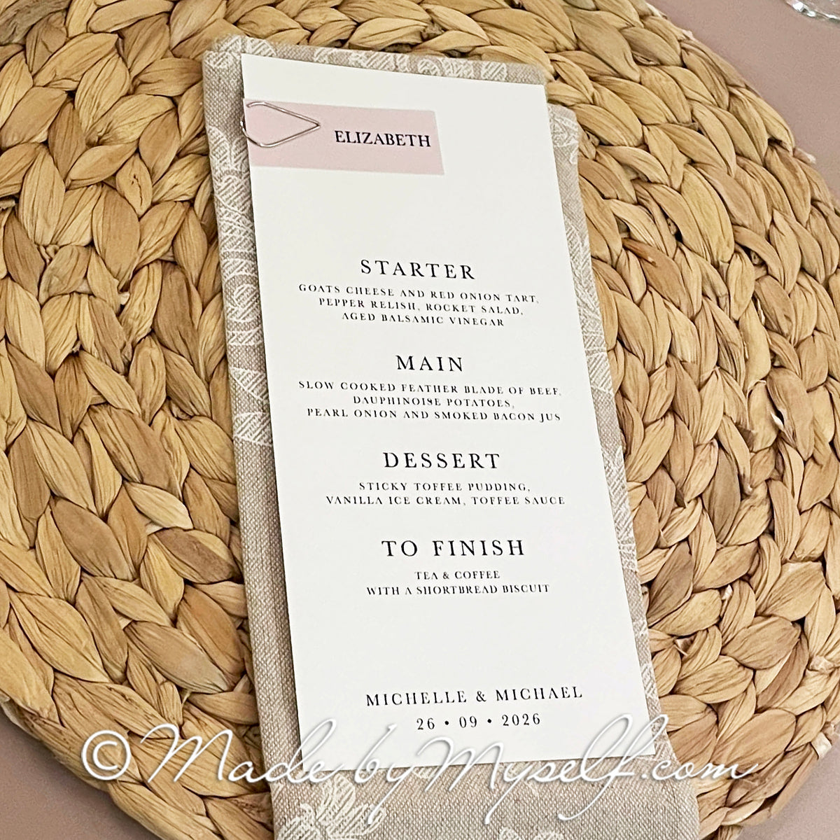 Eloise Menu Place Card