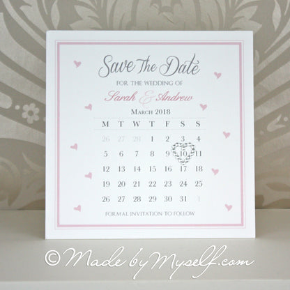 Calendar Heart Save The Date