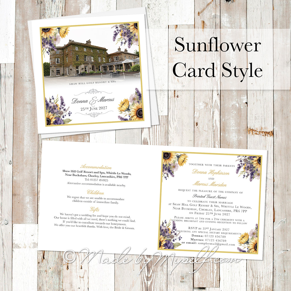 Sunflower Wedding Invitation