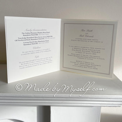 Sparkle Card Style Wedding Invitation