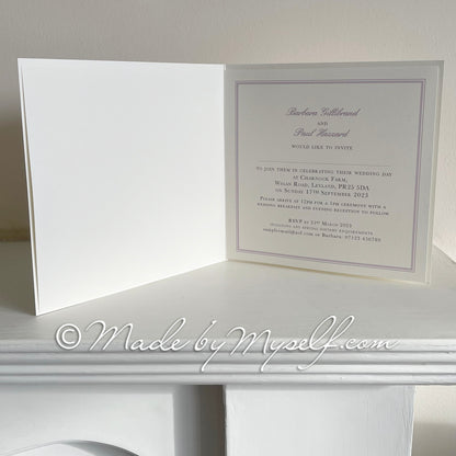 Sparkle Card Style Wedding Invitation