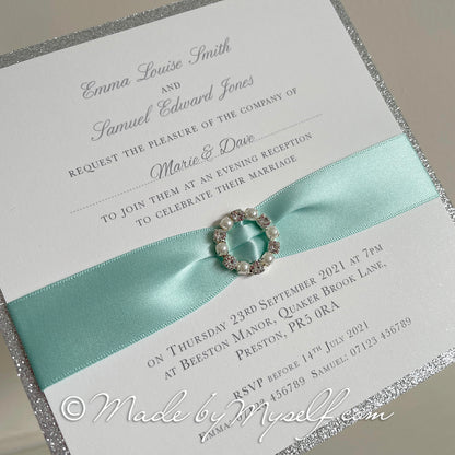 Sparkle Flat Card Wedding Invitation