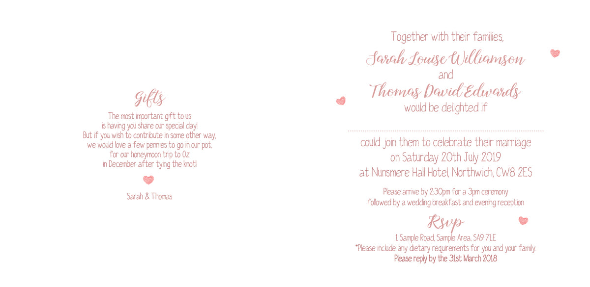 Emily Card Style Wedding Invitation