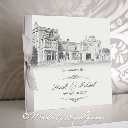 Armathwaite Hall, Lake District Pocketfold Wedding Invitation - Includes RSVP & Guest Information