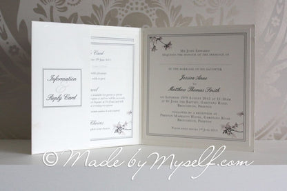Blossom Pocketfold Wedding Invitation