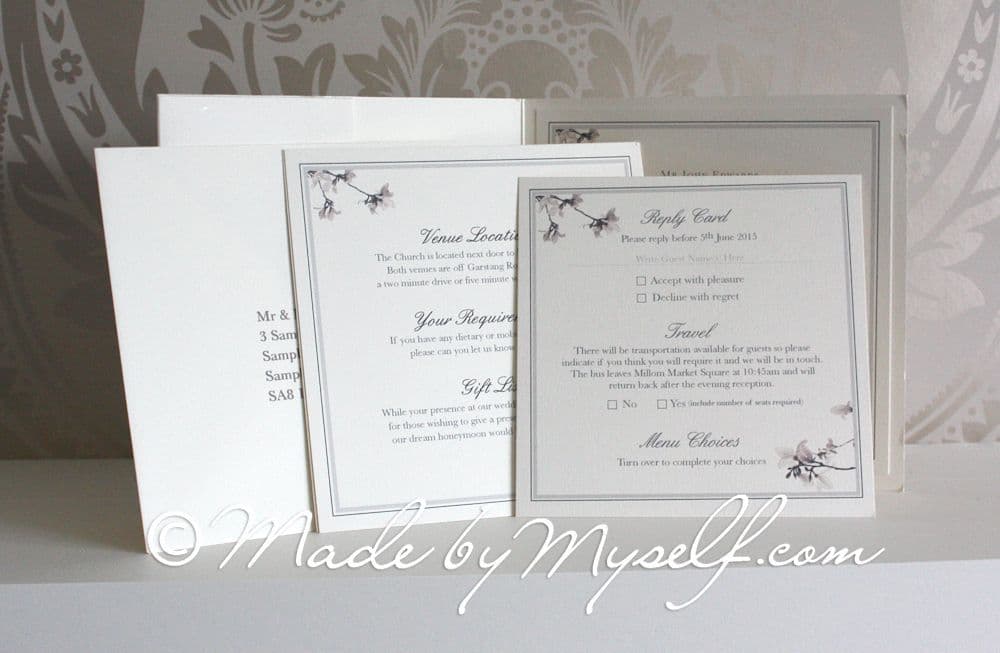 Blossom Pocketfold Wedding Invitation