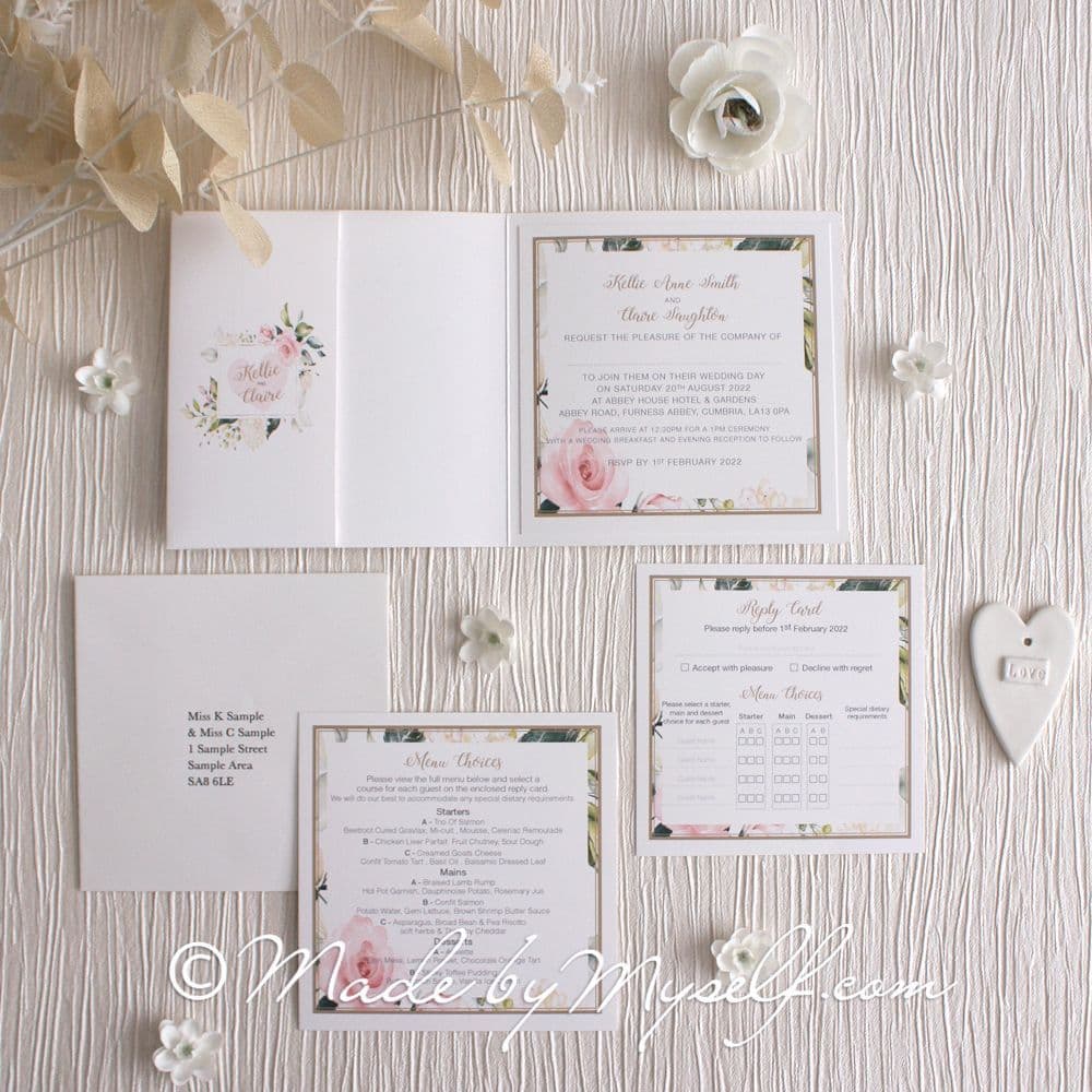 Athena Pocketfold Wedding Invitation