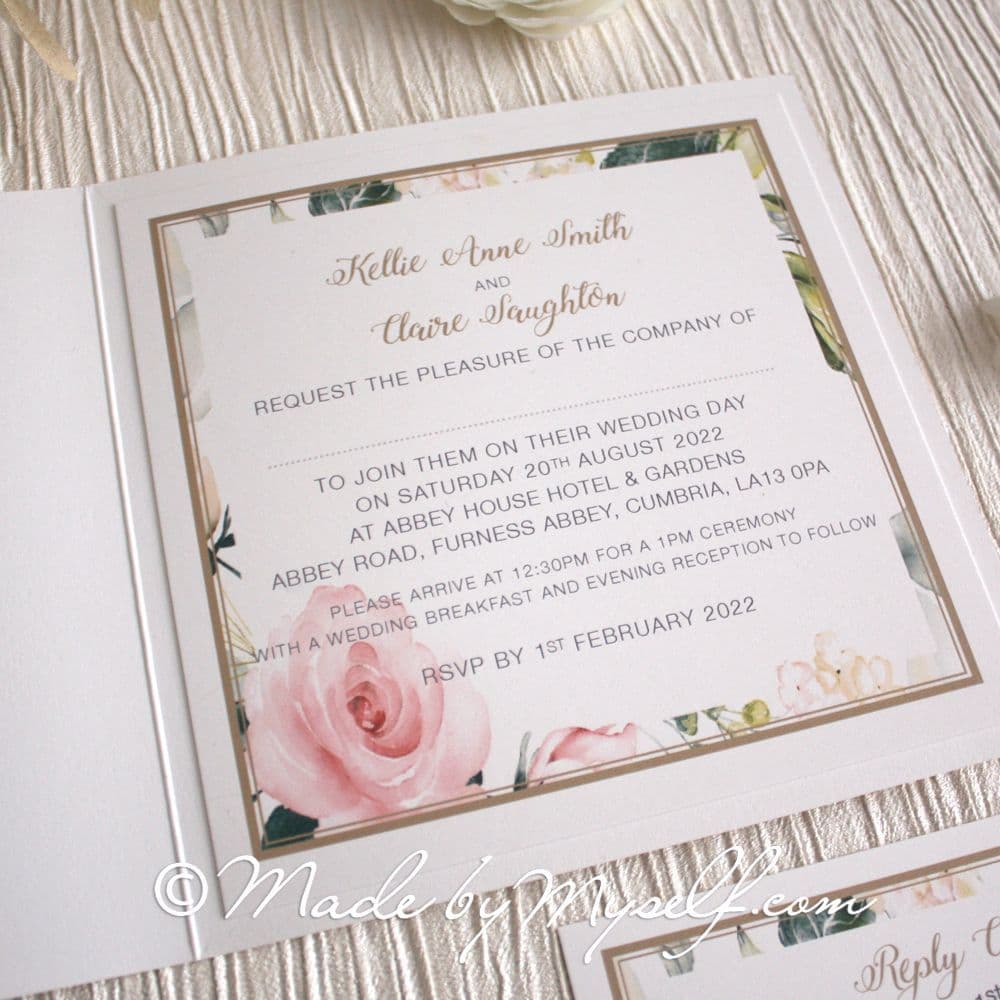 Athena Pocketfold Wedding Invitation