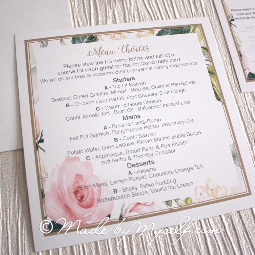 Athena Pocketfold Wedding Invitation