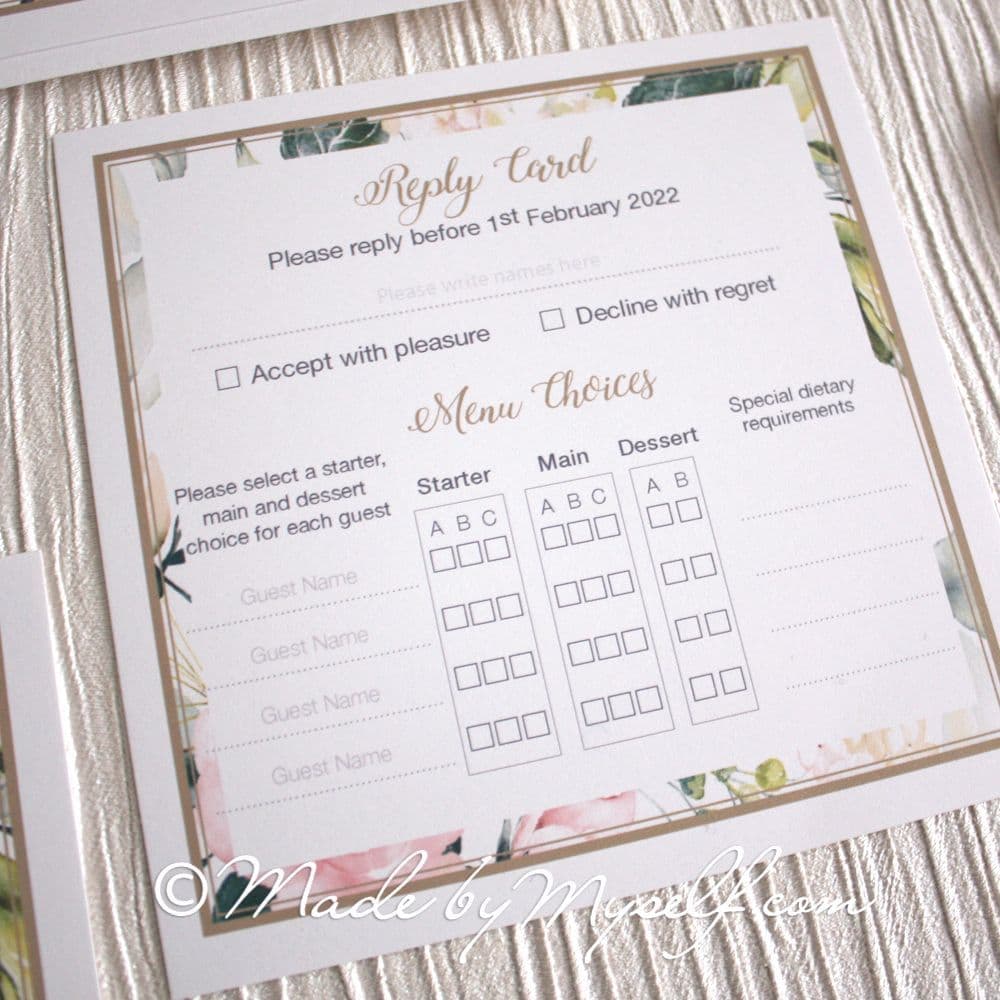 Athena Pocketfold Wedding Invitation
