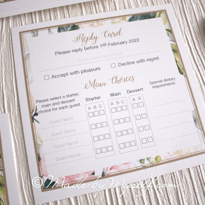 Athena Pocketfold Wedding Invitation