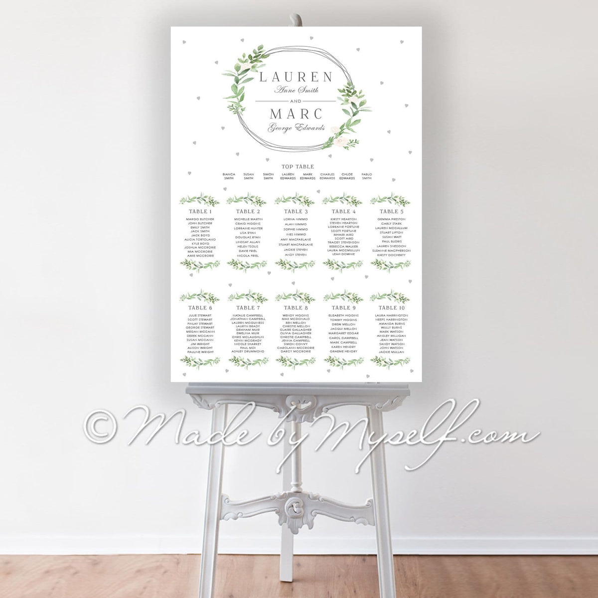 Botanical Seating/Table Plan