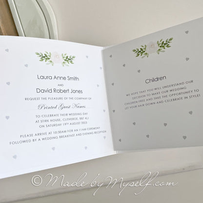 Botanical Concertina Style Wedding Invitation