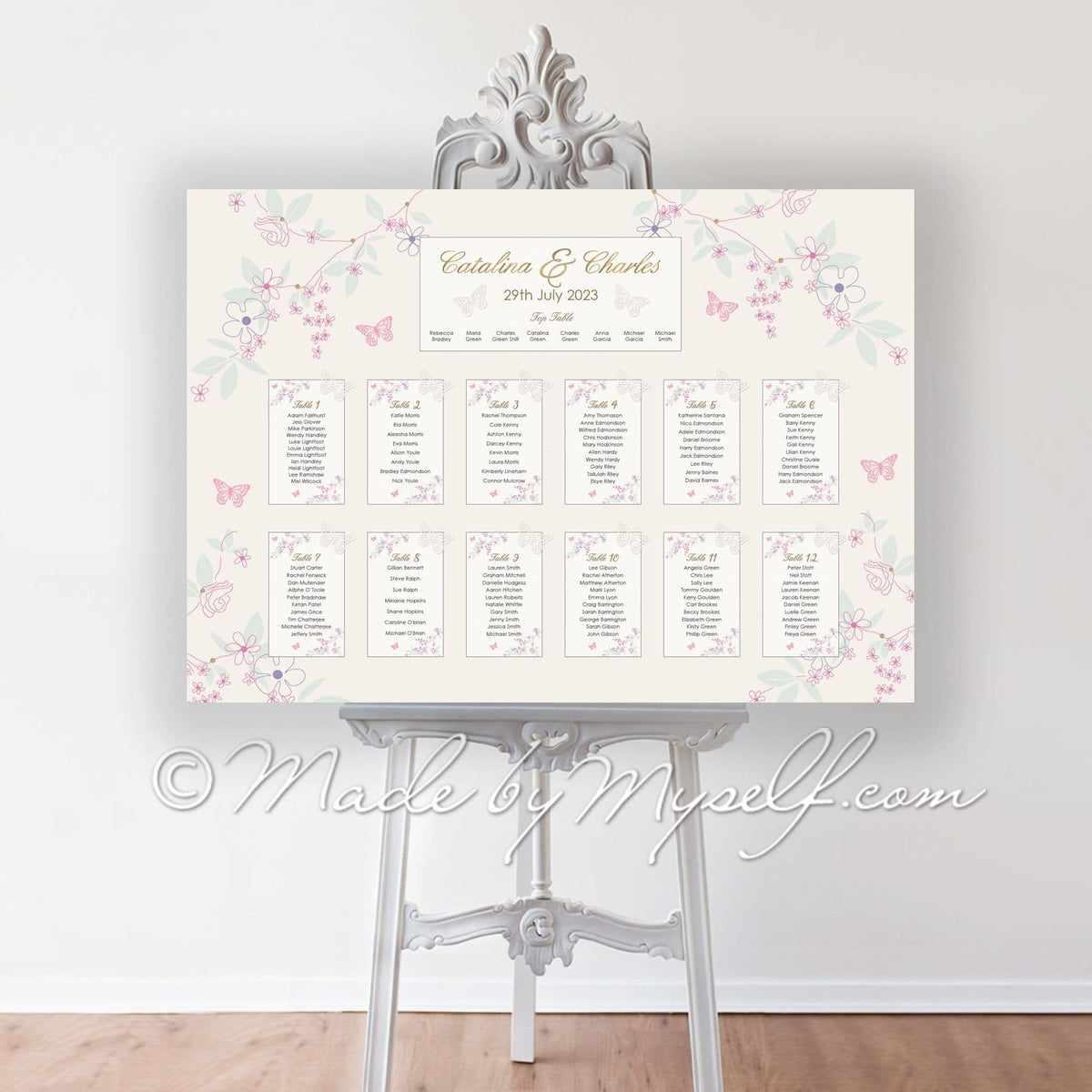 Butterfly Seating/Table Plan