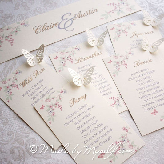 Butterfly Table Cards