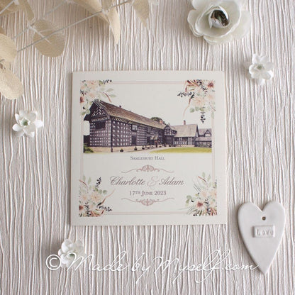 Bespoke Venue Card Style Wedding Invitation
