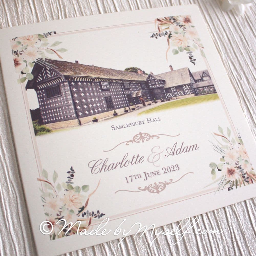 Bespoke Venue Card Style Wedding Invitation