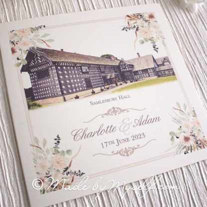 Bespoke Venue Card Style Wedding Invitation