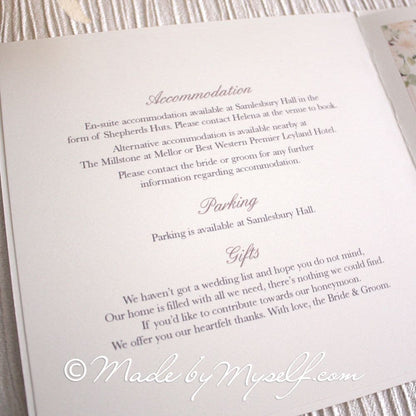 Bespoke Venue Card Style Wedding Invitation