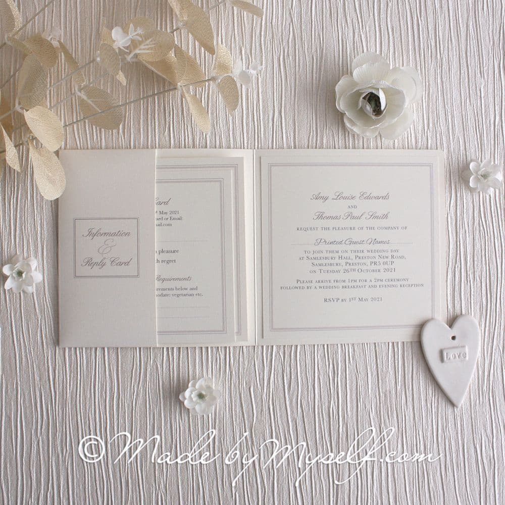 Luna Pocketfold Wedding Invitation