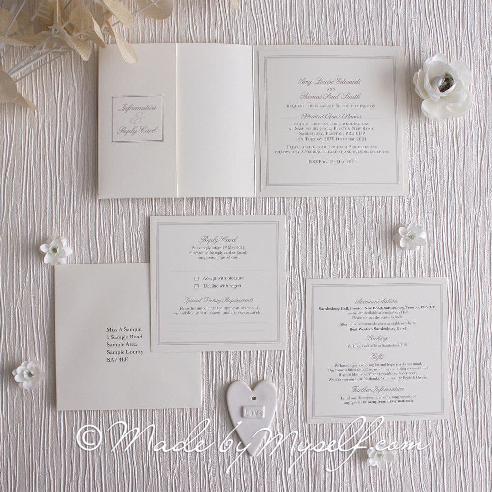 Luna Pocketfold Wedding Invitation