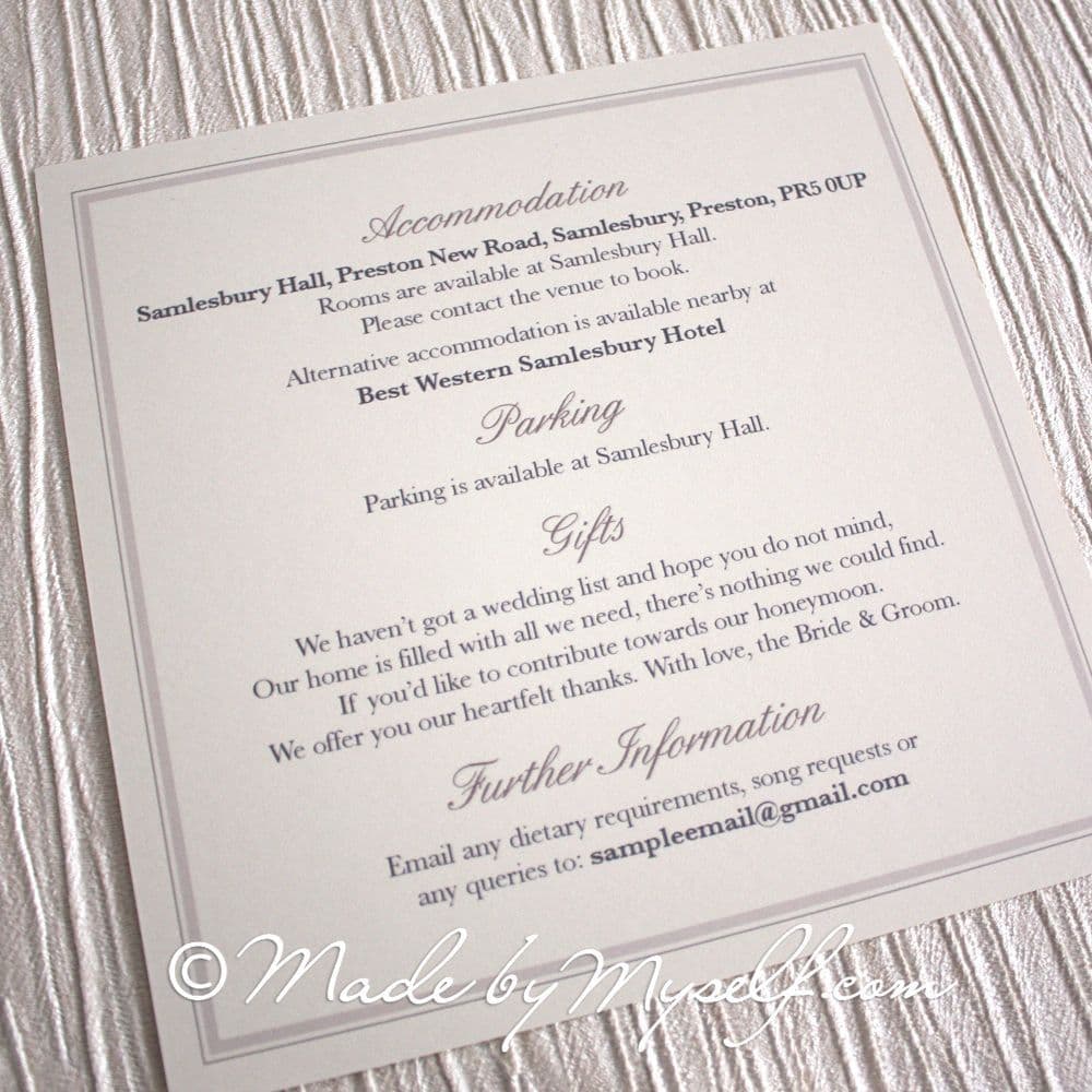 Luna Pocketfold Wedding Invitation