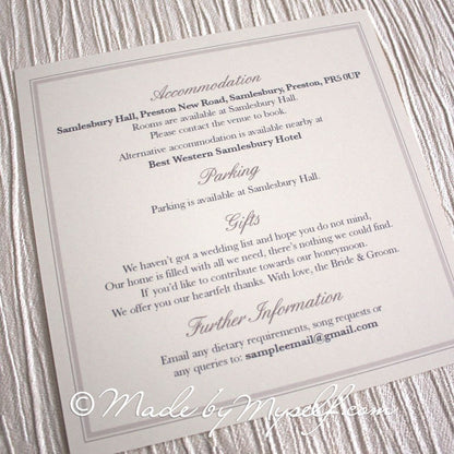 Luna Pocketfold Wedding Invitation