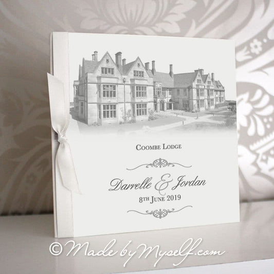 Coombe Lodge, Blagdon Pocketfold Wedding Invitation - Includes RSVP & Guest Information